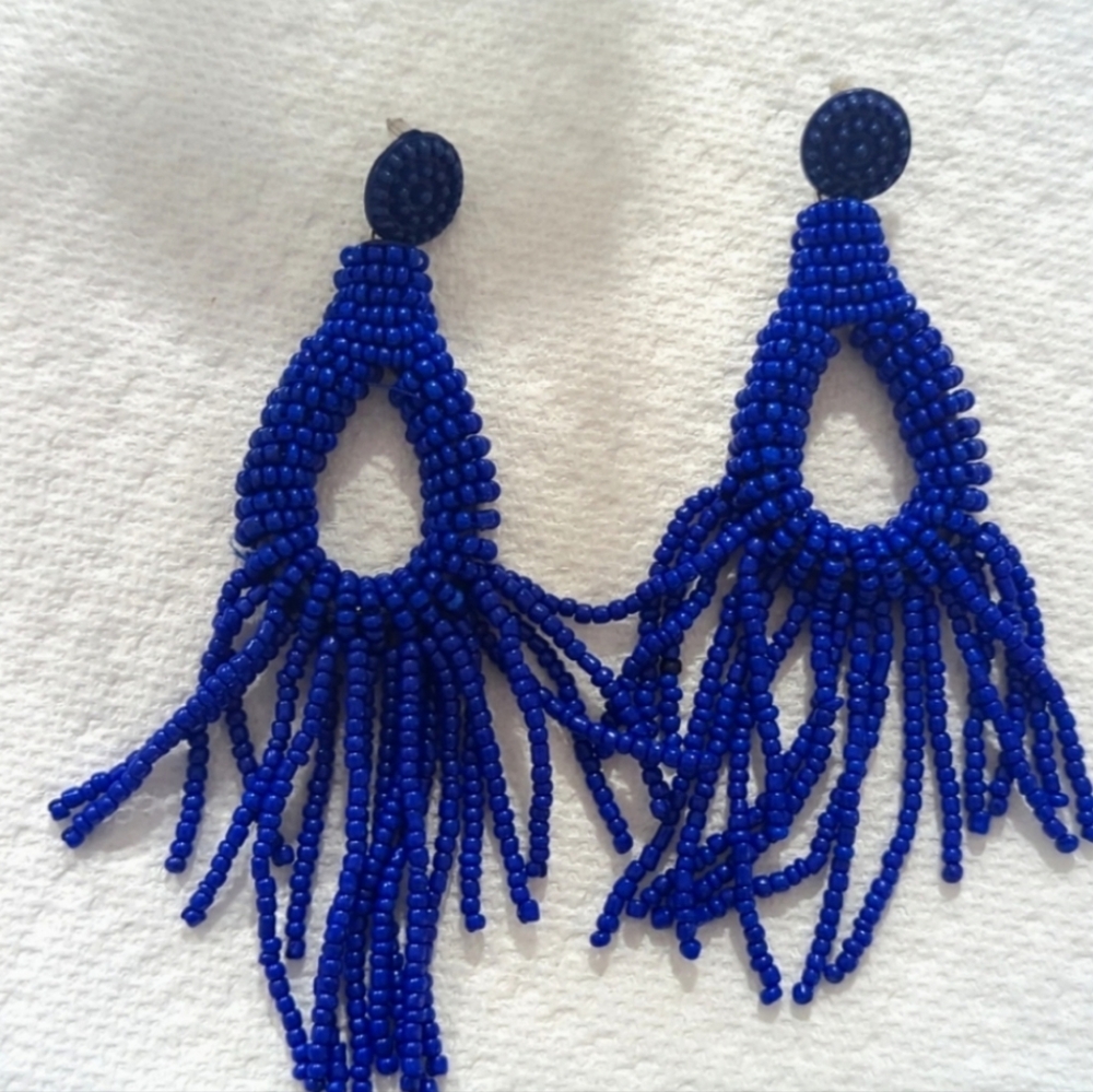 2 pairs of beaded Tassel earrings